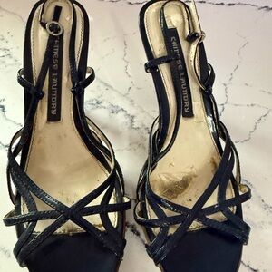 Chinese Laundry Black Heeled Sandals with Strappy Design
